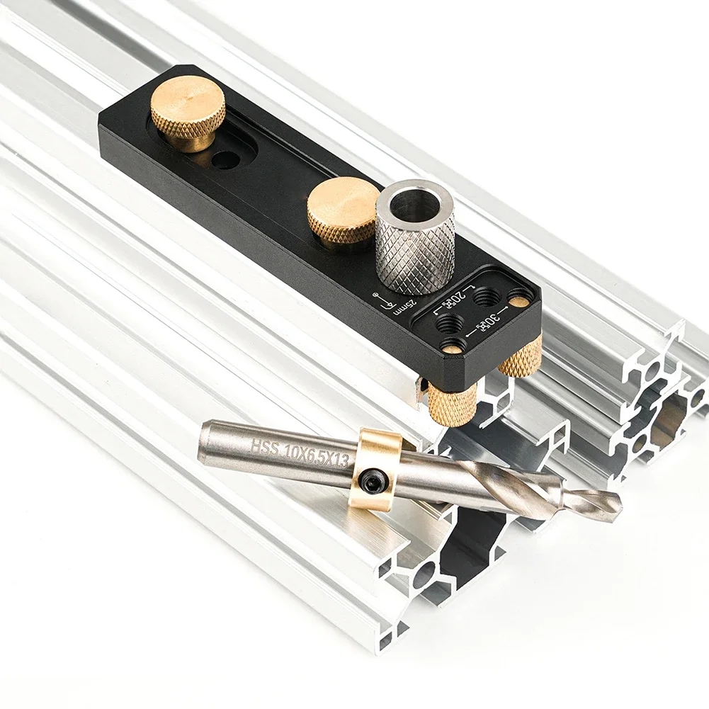 Aluminum Profile Punching Auxiliary Tool Jig Guide Drilling Position Locator For  Power Tools Drill Bits Accessory In Stock