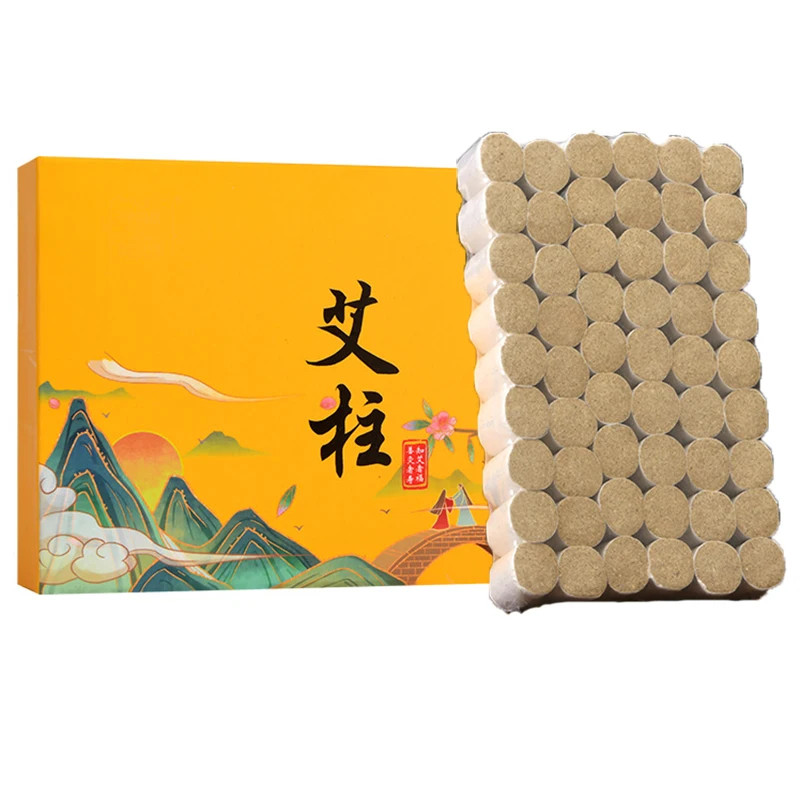 54Pcs High Quality Short Moxa Cone Mini Moxa Roll Acupuncture Massage Health Care Relieve Pain Chinese Traditional Self Moxa