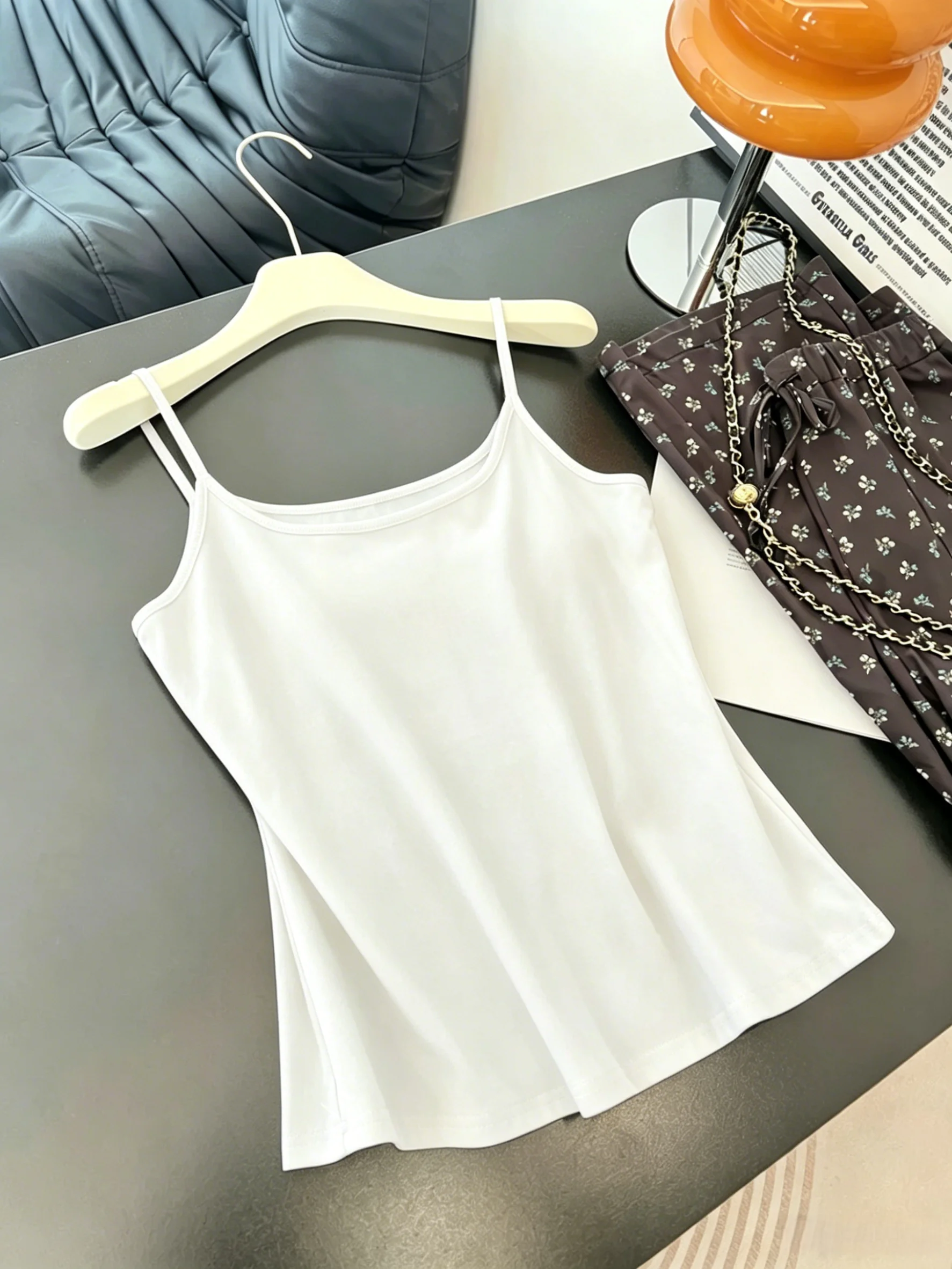 Ice Silk 2026 Summer New Women's Loose Camisole Tank Top plus Size Outerwear Inner Wear Belly Conceal Slimming Base Shirt