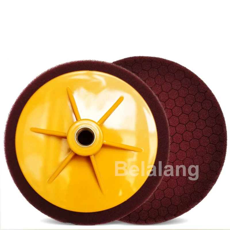 

Belalang 6Inch 150mm Honeycomb Buffing Foam Polishing Head Heavy Cutting Maroon