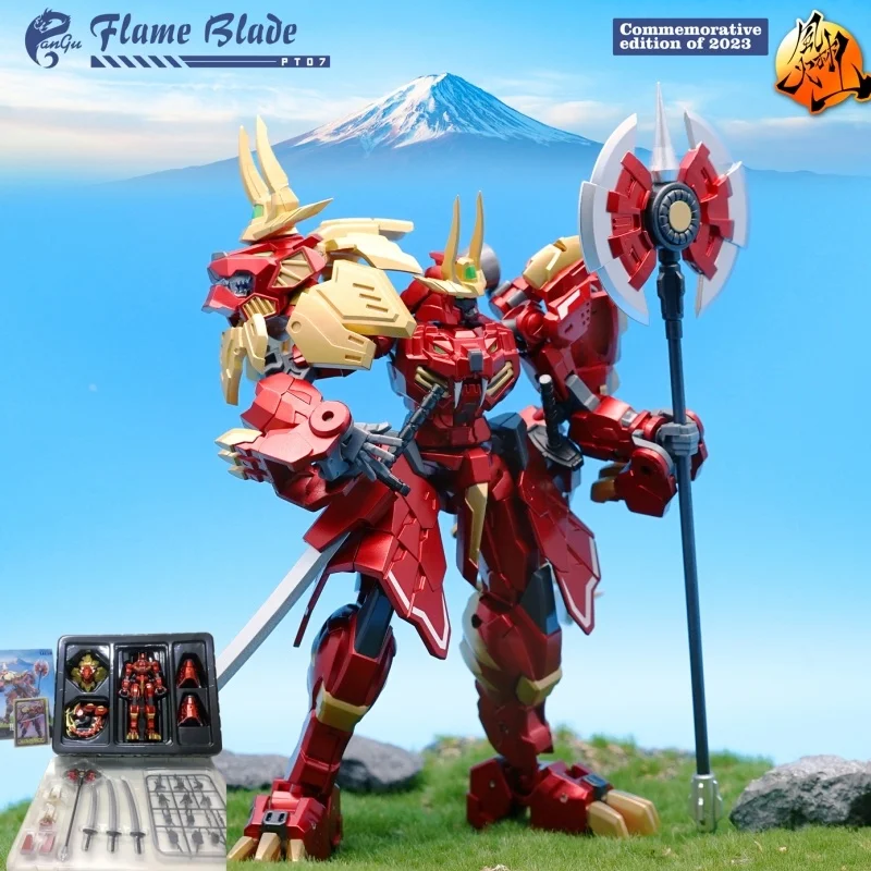 

In Stocktransformation Pangu Model Toys Pt07 Pt-07 Flame Blade Red Lion Finished Mecha Action Figure Toys Gifts