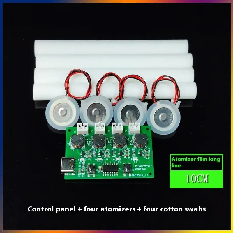 【xxx】Four Spray Humidifier Type-C USB Mini Humidifier DIY Kits Mist Maker And Driver Circuit Board Atomizer Sheet With Stand