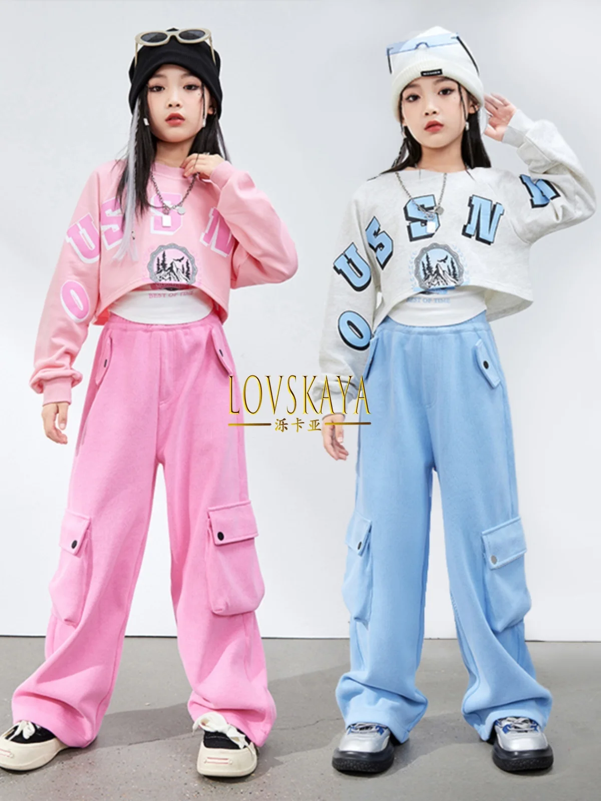

Jazz dance little girl hip-hop street dance children's performance costume hip-hop trendy costume performance set