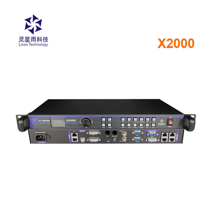 

LINSN X2000 Two-in-one video processor integrated with sender full color LED display control system