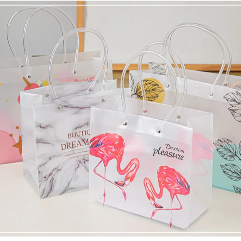

Cosmetics Gift Bag Birthday Plastic Handheld Packaging Bag Clothing Store Tote Bag Durable Sturdy Strong Loadbearing Capacity