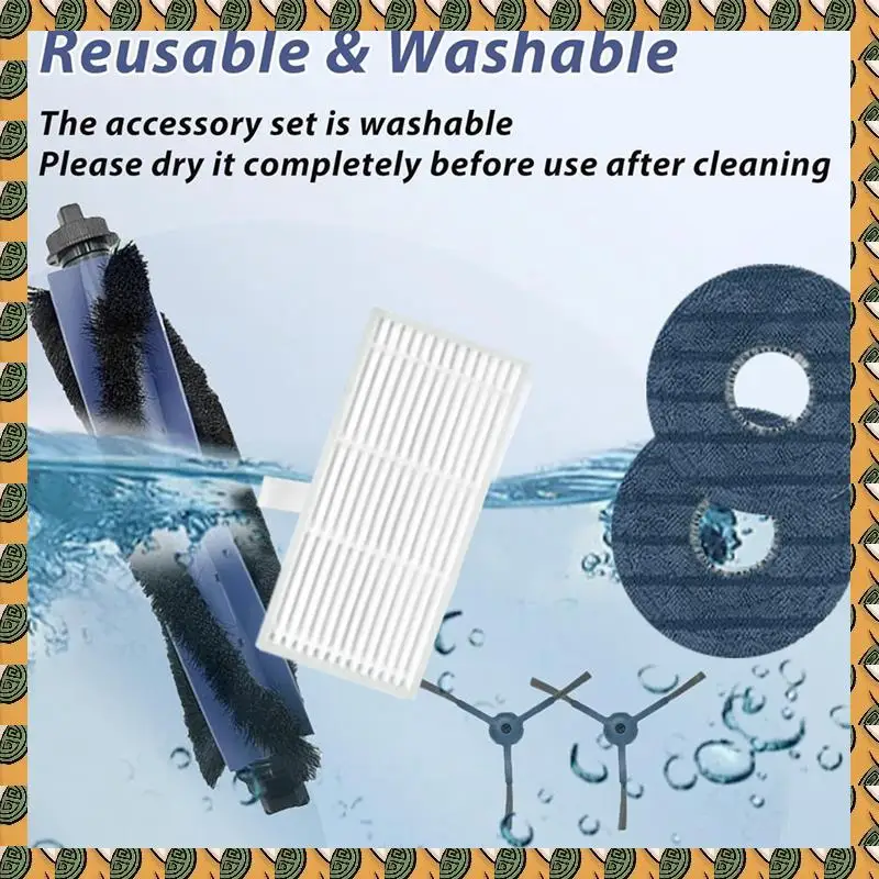 

A77I 20PCS For Eufy Omni C20 Vacuum Cleaner Replacement Parts Main Side Brush HEPA Filter Mop Pads Dust Bags Accessories Kits