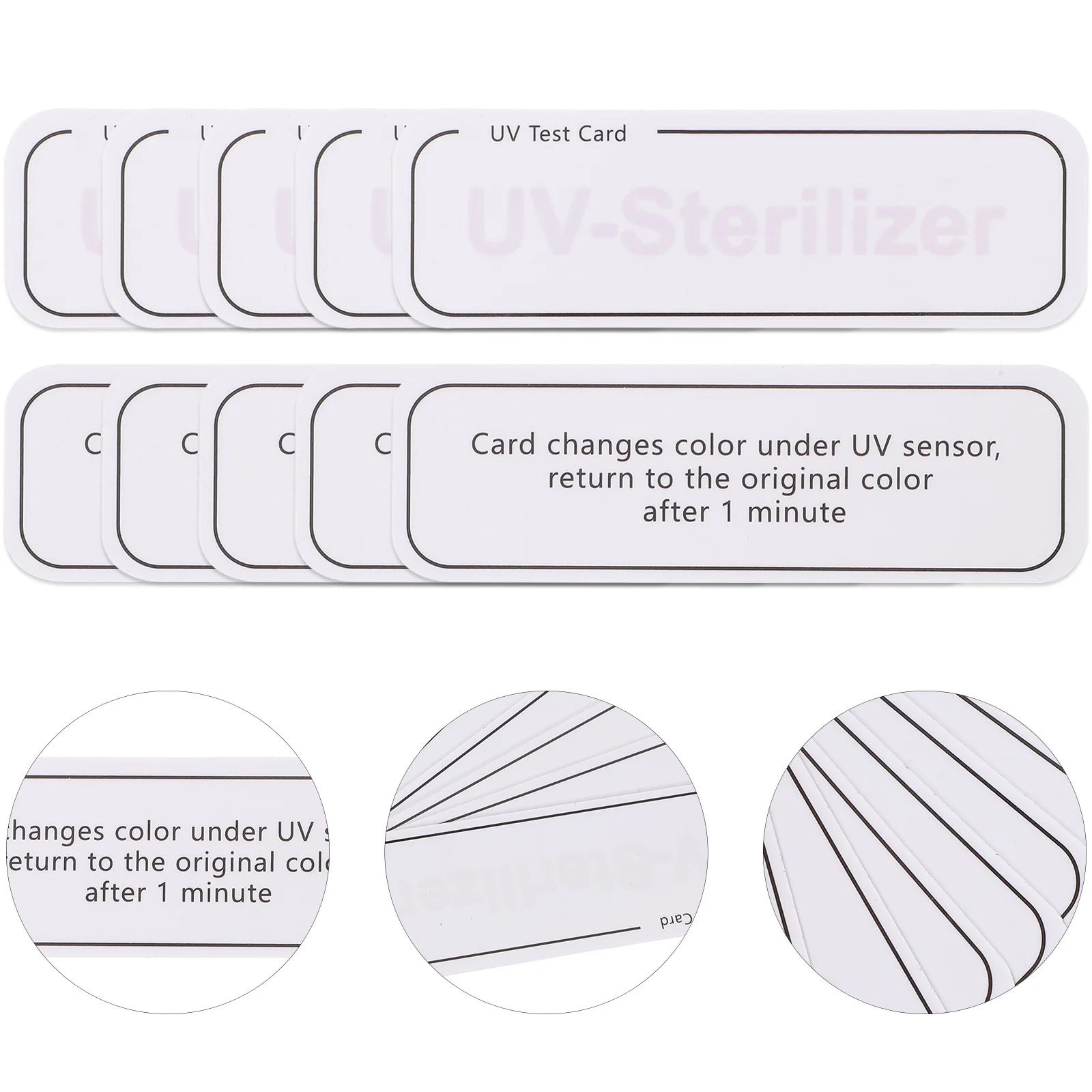 

20Pcs Uv Test Cards Uv Intensity Detection Indicator Reusable Strips for Sun Protection and Sunscreen Testing Test Cards