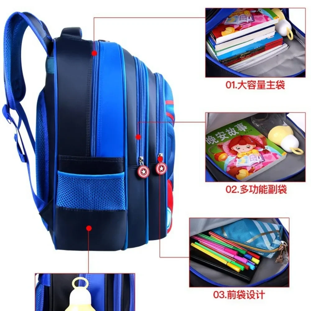 3D Stereoscopic Pattern Primary School Student Backpack 1-5 Grade Large Capacity Waterproof Light Boys\' and Children\'s Backpack