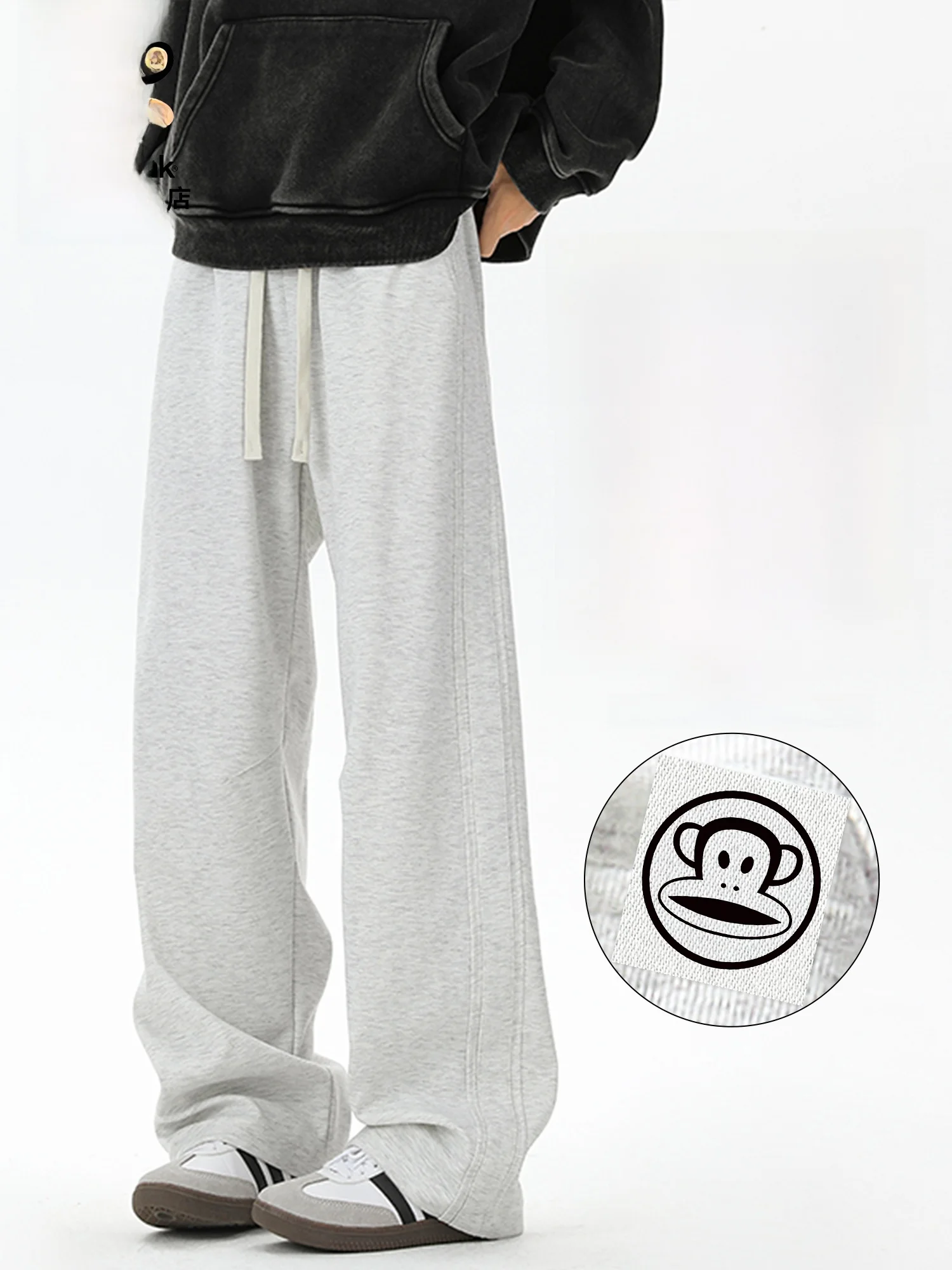 

Мужские удобные повседневные брюки Paul Frank в американском стиле, прямые, широкие, длинные, из полиэстера и хлопка, весенняя коллекция