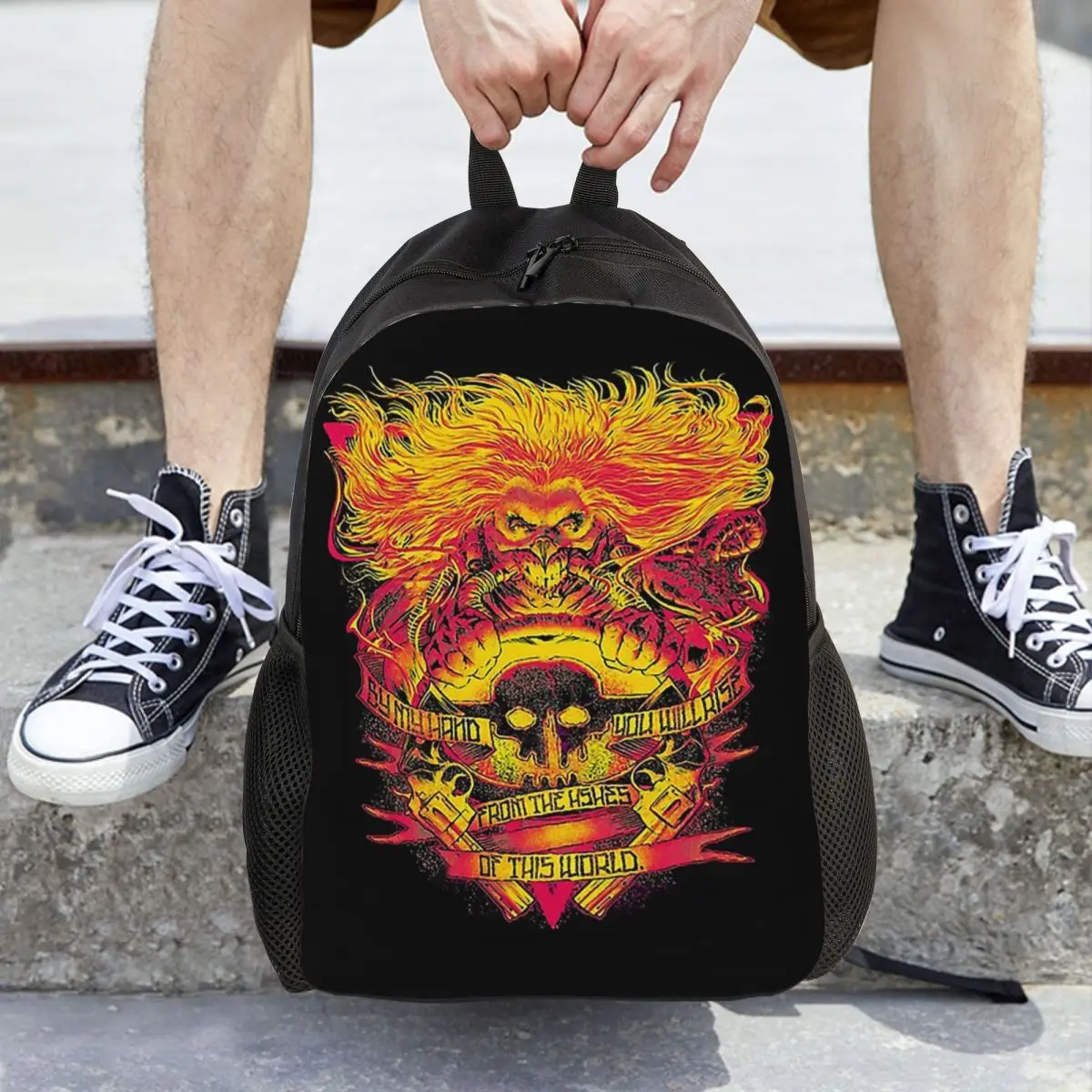 Mad Max Fury Road 학생 배낭 학교 가방 남성 여성을위한 하이킹 여행 데이 팟 패션 Bookbag 어깨 가방