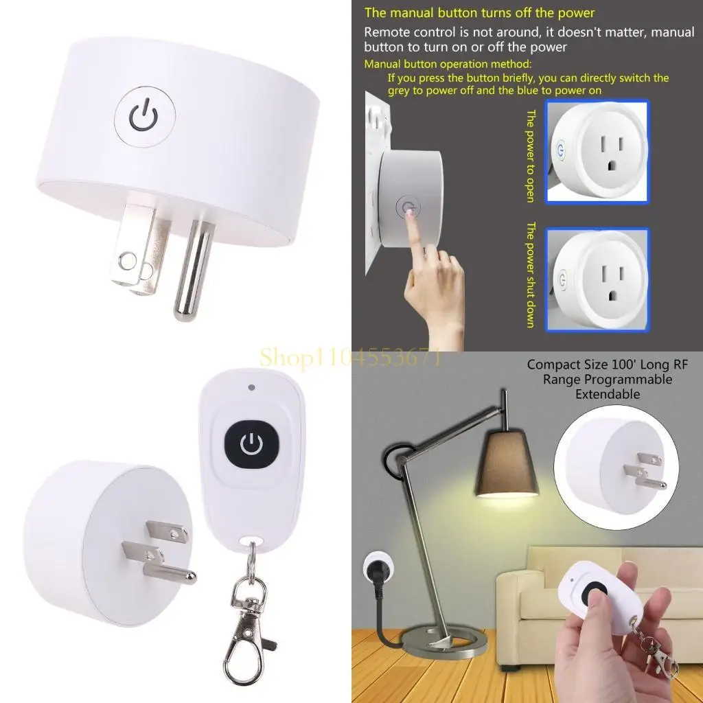 

Бесштательный продавец 433 МГц беспроводной радиочастотный палатный управление домашним офисом для Wi -Fi Power Cocket