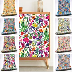 Watercolor Wild Flower Wallpaper Vintage Floral Contact Paper Waterproof Self Adhesive Furniture Stickers Home Decor