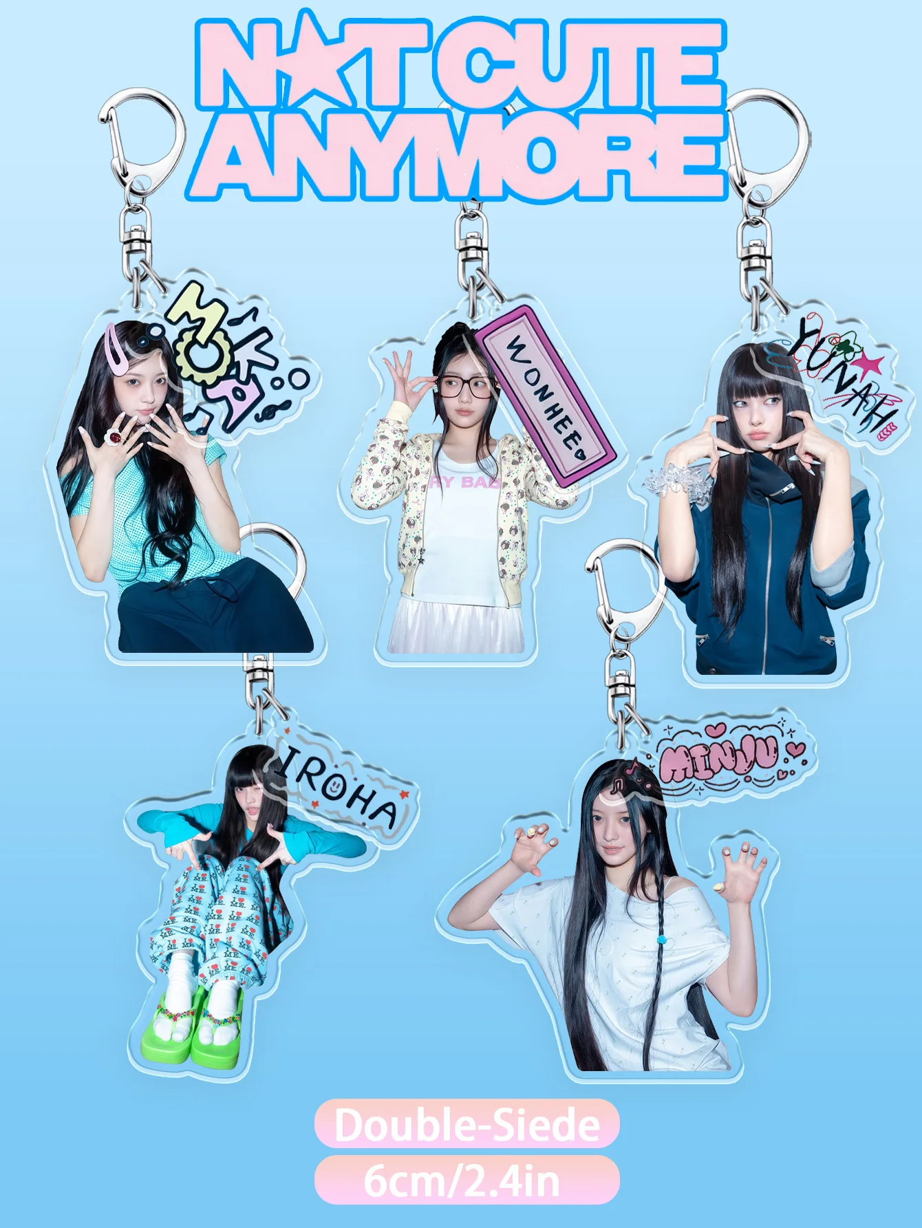 Anime Merchandise Keychains - พวงกุญแจ Ill-It, Wonhee, Iroha, Yunah, Moka,