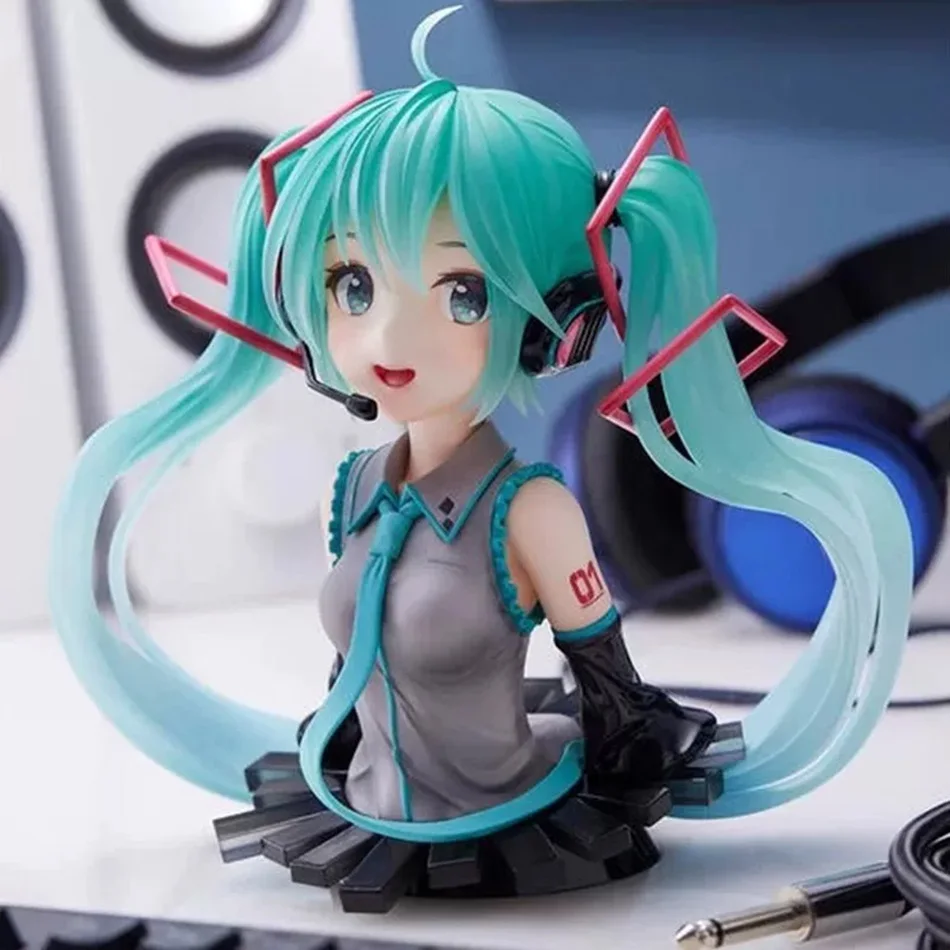 Figura de Anime de 11 cm, Busto Conmemorativo de Hatsune Miku, Figura de Acción, Regalo de Navidad, Modelo Coleccionable de PVC, Muñeca de Juguete