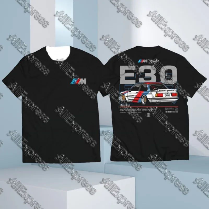 

Новая спортивная дышащая футболка высокого качества с графическим принтом BMW, повседневная мужская и женская универсальная футболка с короткими рукавами