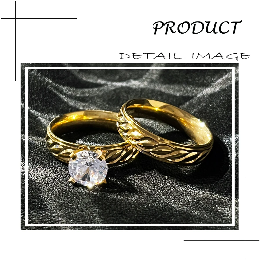 New 2 Piece Love Zircon Couple Rings Fashion Lover Wedding Lover Collection Share Valentine's Day Gift Ring Wholesale rings