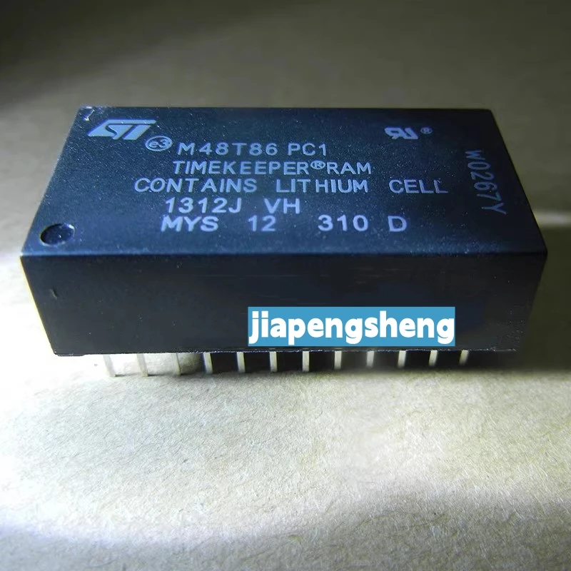 DIP-24 핀에 삽입 된 시계 배터리 모듈, M48T86PC1, M48T86PCI, 정품, 1 개