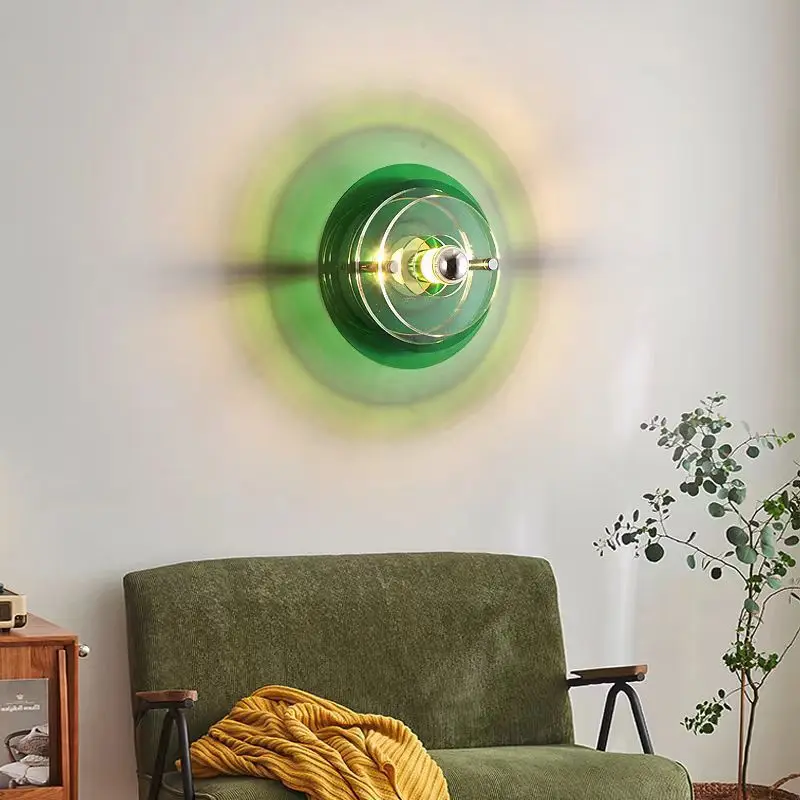 lampe-murale-decorative-ovni-retro-annees-70-style-bauhaus-pour-maison-d'hotes-couloir-salon-chambre-a-coucher