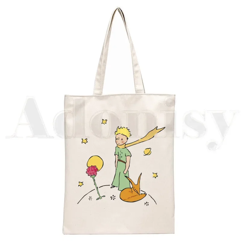 Little Prince Art Beautiful Retro Pretty Cute Handbags Shoulder Bags Casual Shopping Girls Handbag Women Elegant Canvas Bag