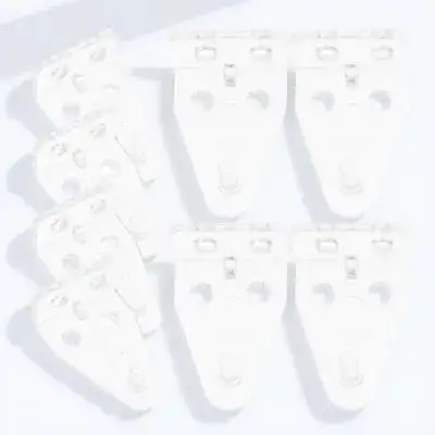 

12Pcs Blind Hold Down Brackets Plastic Clear Window Blind Bottom Rail Holders Replacement Parts for Horizontal Shades Roller