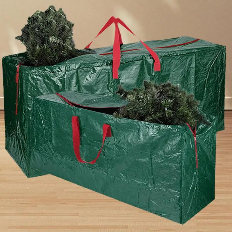 Robuste Weihnachtsbaum-Aufbewahrungstasche für die Heimdekoration, wasserdicht, multifunktionaler PE-Organizer mit verstärkten Griffen – Detail 1