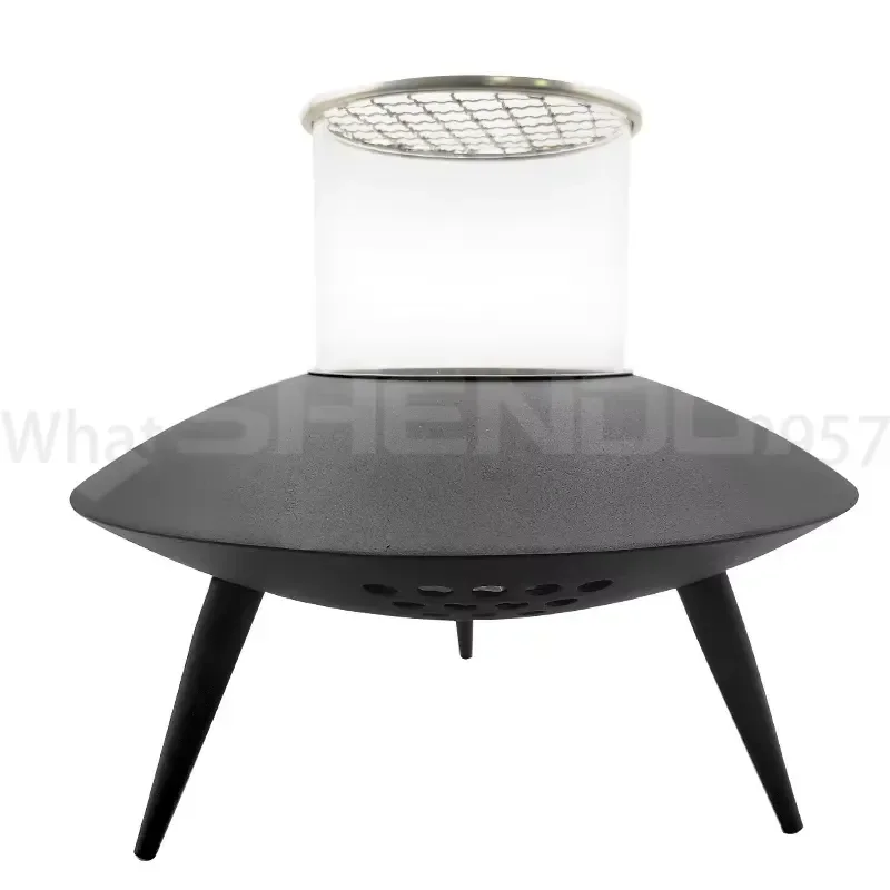 Fire Stove Carbon Burning Metal Round Fair Bowl Portable Outdoor Table Top Smokeless Wood Fire Pit Fire Pits