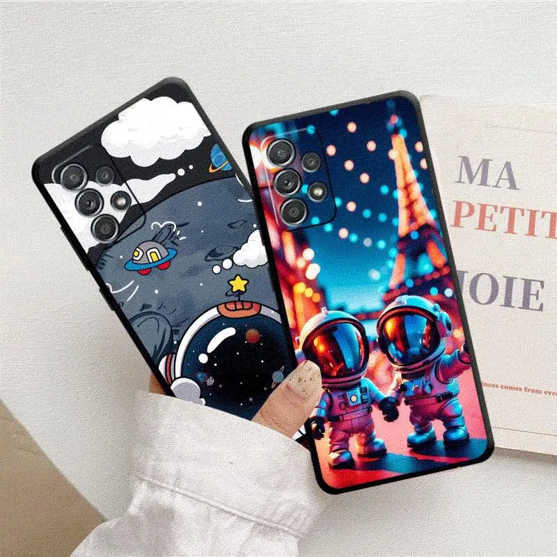 Star Astronaut Colour Universe Case For Samsung Galaxy A54 A14 5G A52 A53 A12 A13 A34 A23 A55 A35 A33 A21s A71 A32 Phone Cover