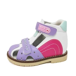 Estate ragazza bambini scarpe ortopediche per bambini sandali Clubfoot Flatfoot in pelle ortolucland con supporto per caviglia