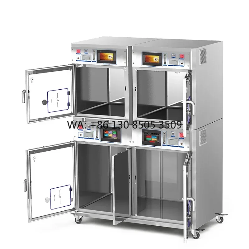 YSVET-ICU01 Ysenmed Veterinary ICU Stainless Steel Electric Cage & Pet Incubator Chamber for Animal Emergency Care Dog Breeding