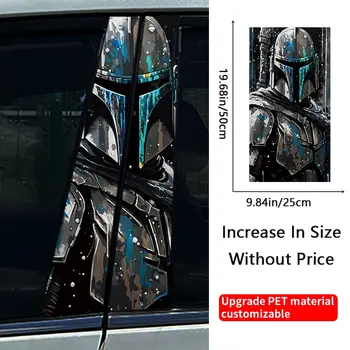 Graffiti Anime Mandalorian Yoda Auto Sloupek B Samolepka Voděodolný Kryt Středového Sloupku Škrábance Opalovací Krém Auto Příslušenství 10 nejlepší prodej Autopříslušenství Yoda - №2