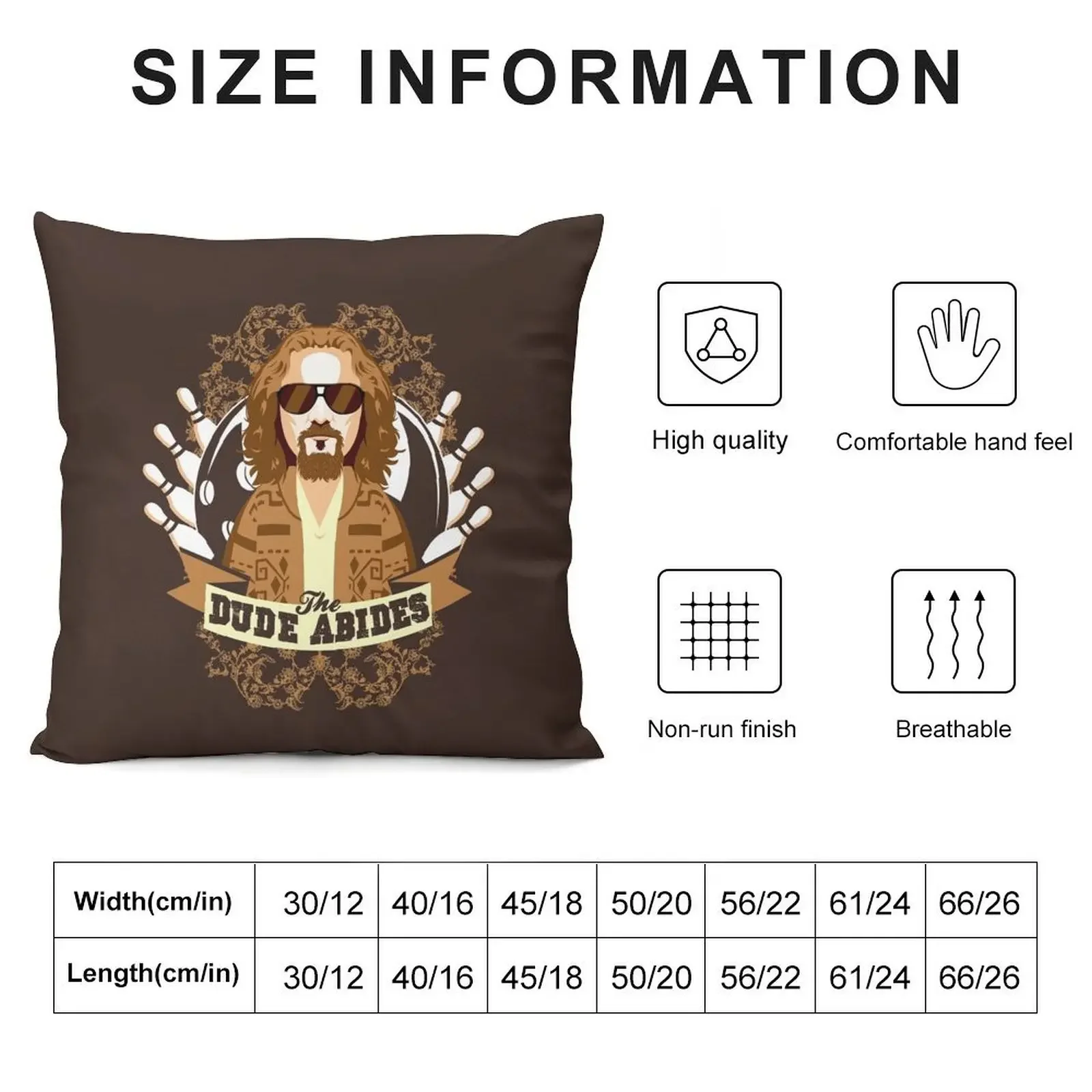 The Dude Abides Throw Pillow anime girl Bed pillowcases pillow