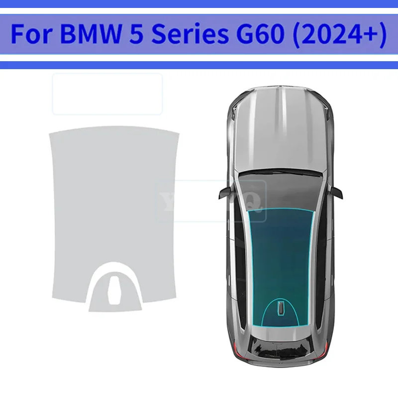 

For BMW 5 Series G60 2024 2025 TPU Ice Armor Pre-Cut Sunroof Protection Film Heat Insulation Awning Supplies Car PPF Accessories