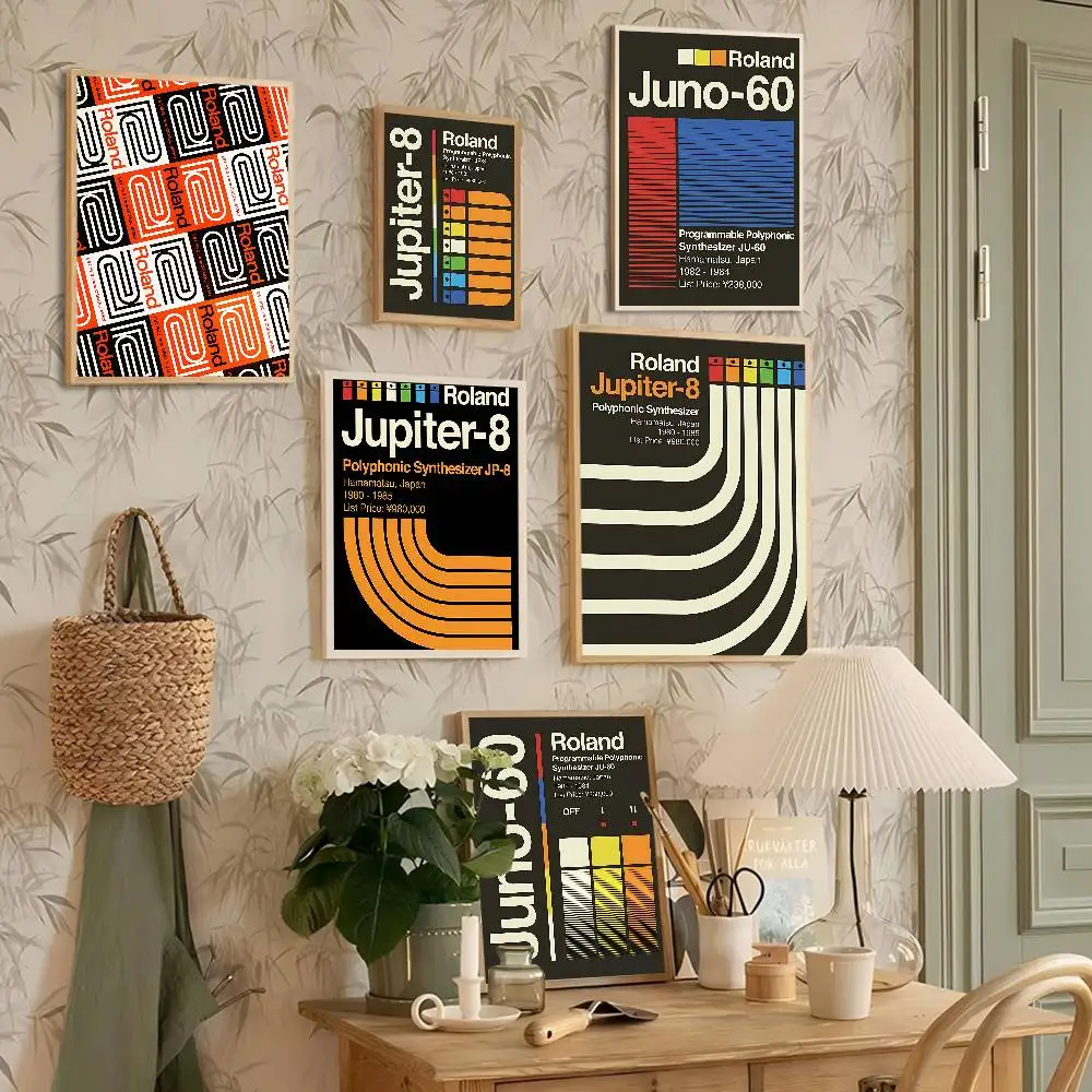 Fashion R-Roland Logo Classic Vintage Posters Whitepaper Prints Posters Artwork Kawaii Room Decor