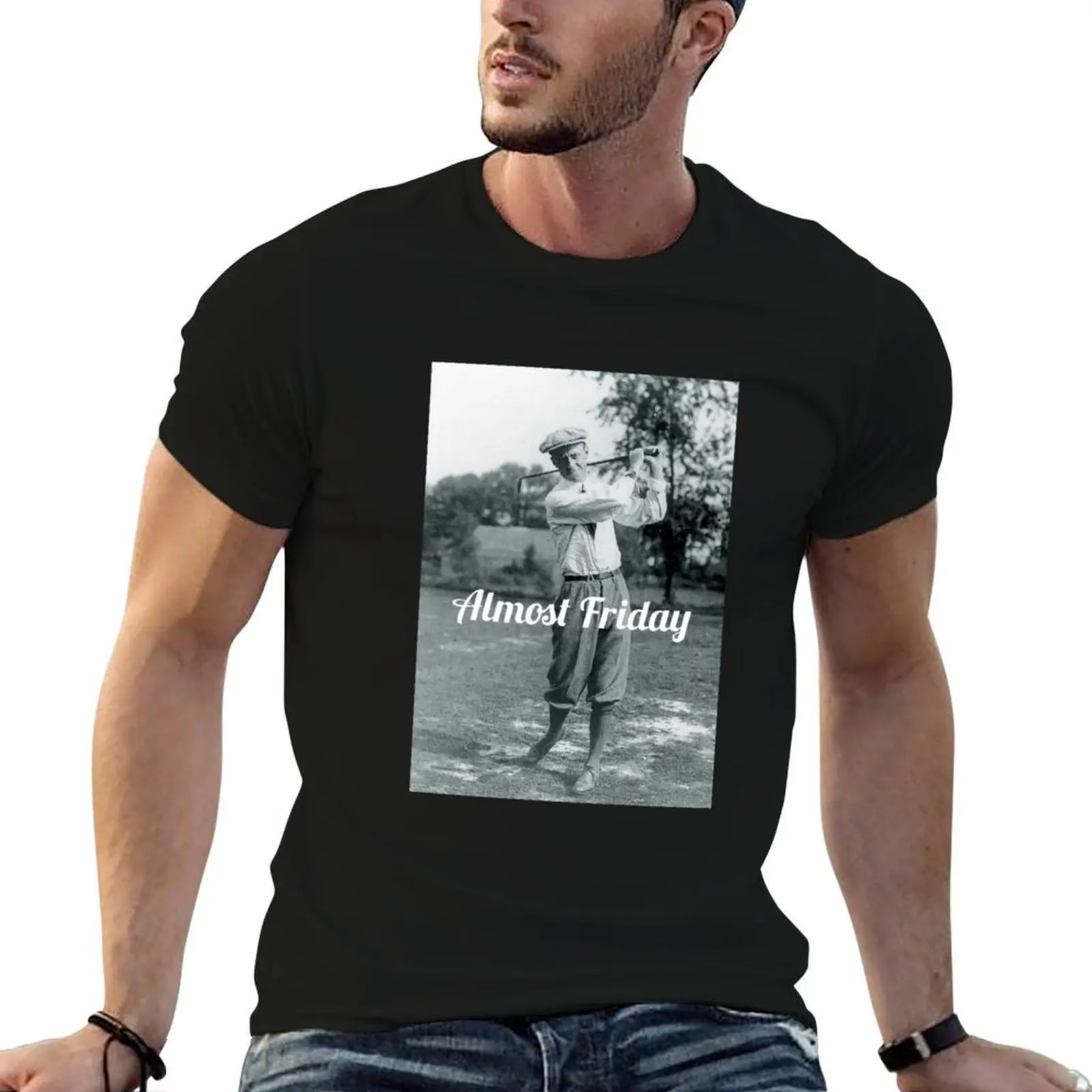 Chick Almost Friday T-Shirt vintage anime shirt graphics compression shirt men