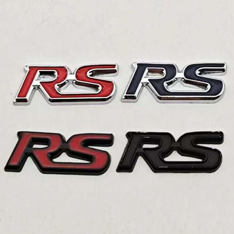 3D Metal Car Steering Wheel RS Logo Emblem Badge Sticker For Honda Fit City Civic Accord HRV CRV Jazz Odyssey CRZ Accessories