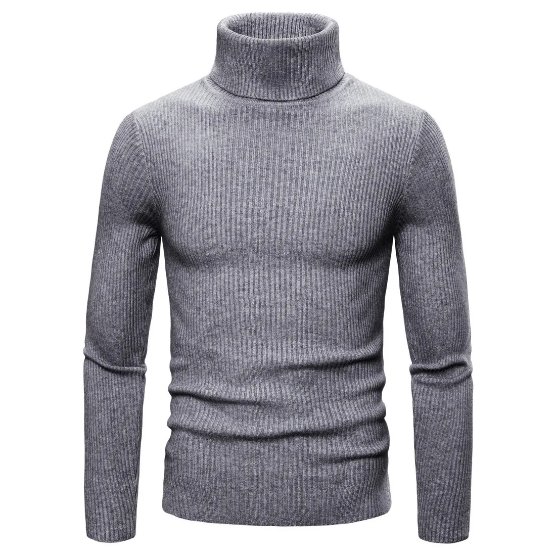 Autumn and Winter Men\'s Turtleneck Sweater Male Version Casual All-match Knitted Sweater Pullover Mens Clothing