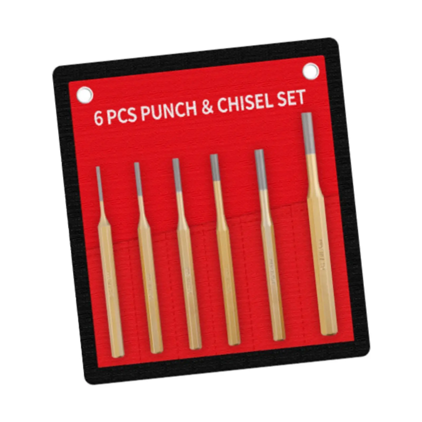 6x Cold Chisel Set Punch and Chisel Set Professional Chiseling Wrench Carving Flat Chisel Hole Positioning Punch Tool for DIY
