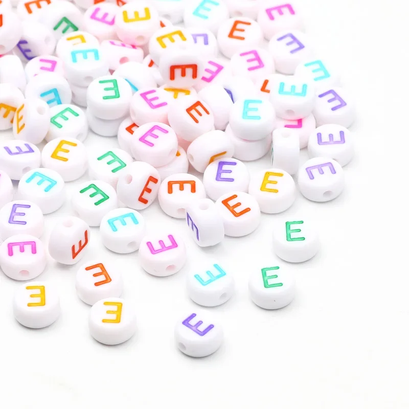 100-500PCS Bunte Runde A-Z Alphabet Buchstaben Acryl Lose Spacer Perlen für Schmuck Machen Diy Armband Halskette zubehör – Detail 6