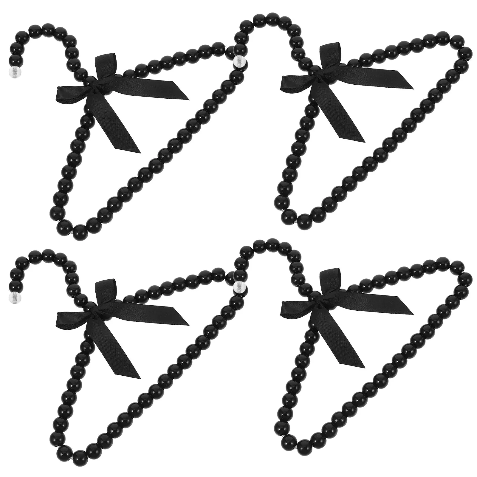 

4pcs Pearl Bow Hangers 20CM Plastic Kids Baby Pet Clothes Gown Holder Childrens Closet Dog Cat Dress Rack Mini Storage