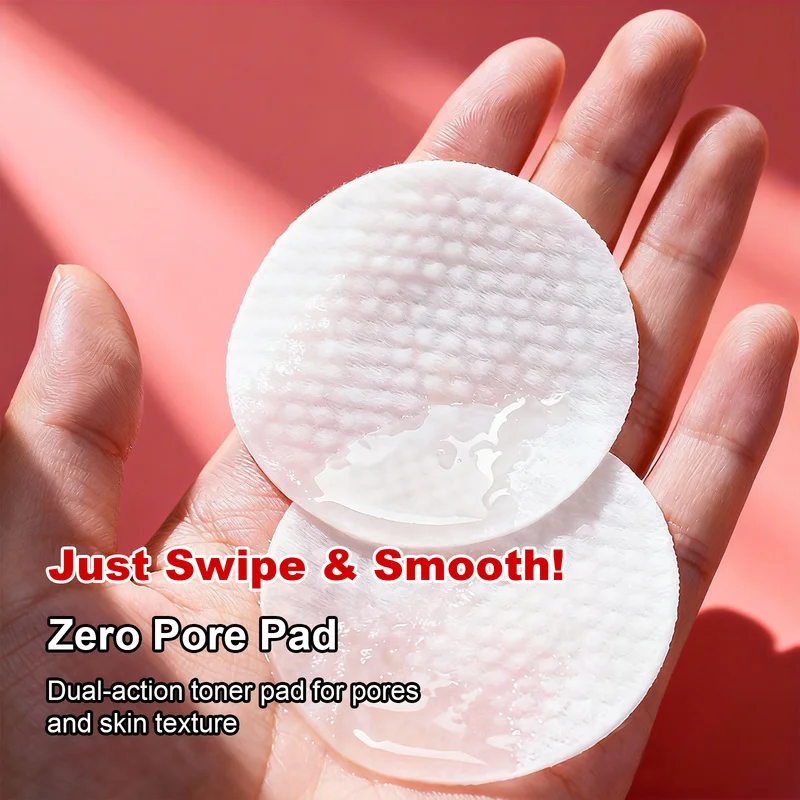 Tri-acid cleansing cotton pads Gentle exfoliation and oil control Pore-cleansing skin care cotton pads