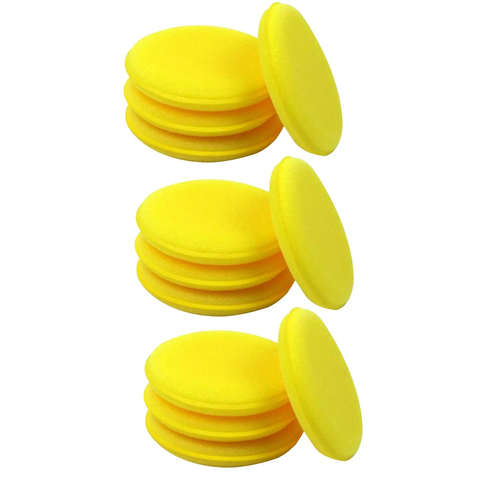 12 Pieces 100mm Foam Sponge Buffing Kits Cleaning Tools for Automobiles Waxing