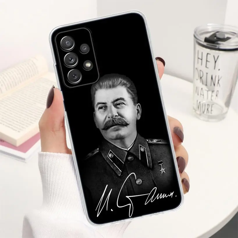 Russian Stalin Ussr Communism Coque Phone Case For Samsung Galaxy A51 A50 A71 A70 A41 A40 A31 A30 A21S A20E A10 A11 A01 A6 A7 A8