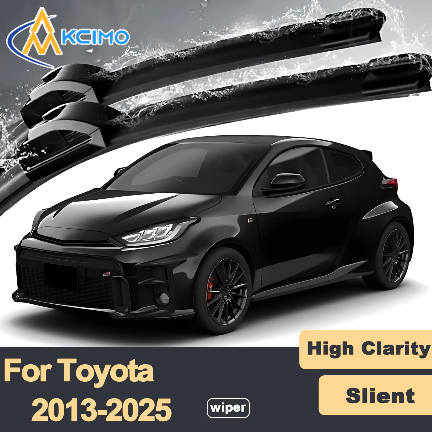 

Premium Rubber Durable Silent Windshield Wiper Blades 2pcs for Toyota Yaris 2013-2025 Vios Vios FS Front Wiper Blades Set