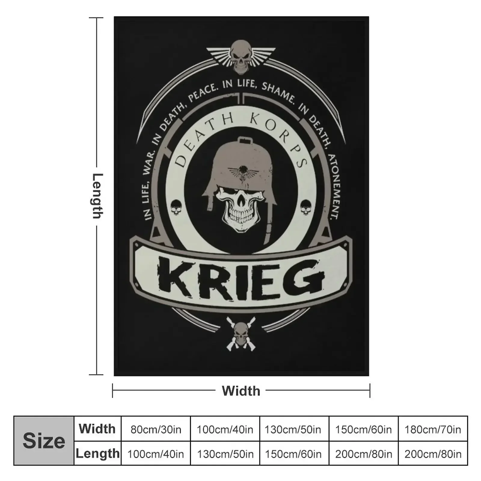 KRIEG - LIMITED EDITION Throw Blanket couch cozy soft plush fuzzy picnic outdoor blanket