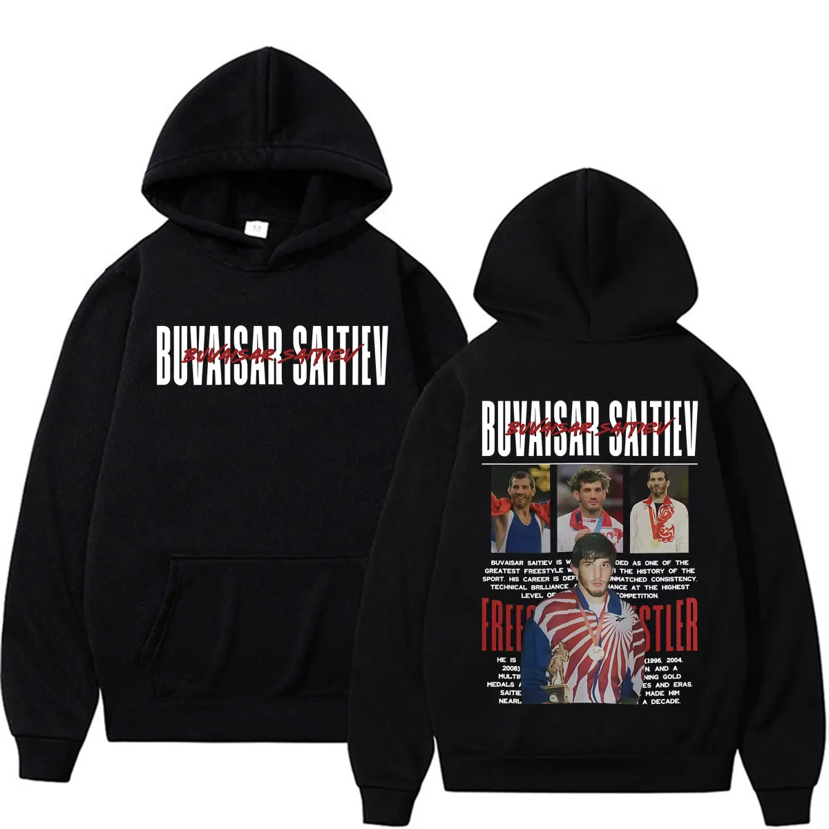 Limited Buvaisar Saitiev Vintage Graphic Hoodies Men's Clothing Violence Aesthetic Sweatshirts Casual Fleece High Quality Hoodie