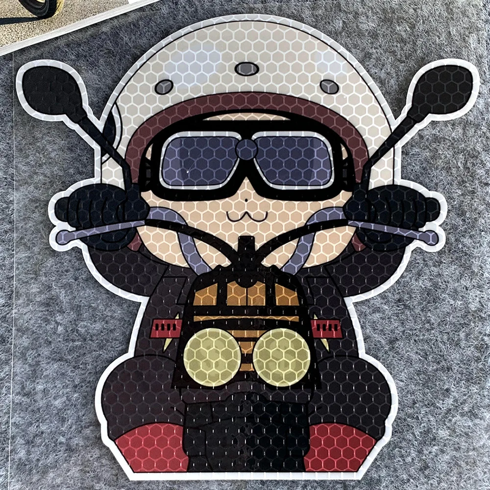 Container Box Strong Reflective Cartoon Sticker Motorcycle Trunk Decoration Decal Suitable for CB400X/F R1250GS F900R G310GS