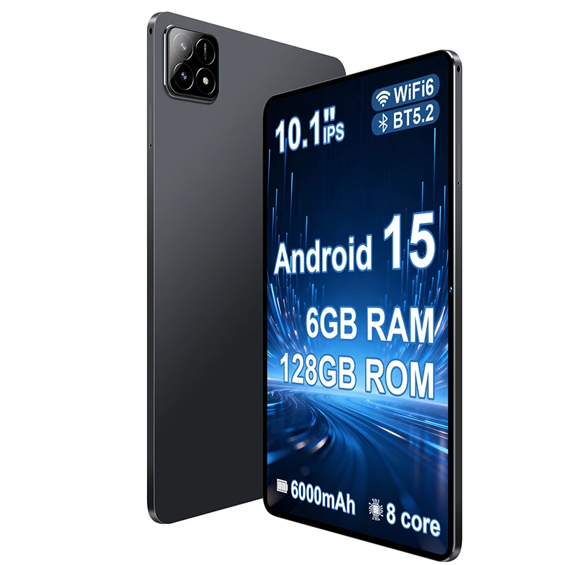 10.1 Inch Android Tablets Octa Core 6GB RAM 128GB ROM Google Play 4G Network Tablet Pc  Dual SIM Dual WiFi Android 15 With Case