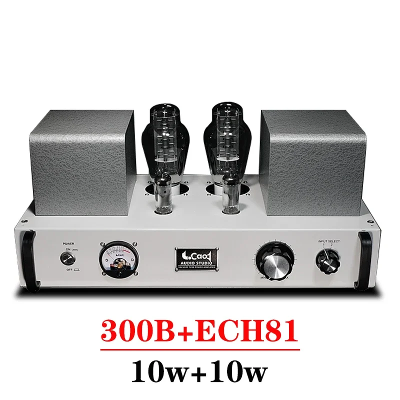 10w*2 300B Vacuum Tube Amplifier High Power Low-noise with Protective Cover Vu Meter High-end Single Ended Power Amplifier Audio