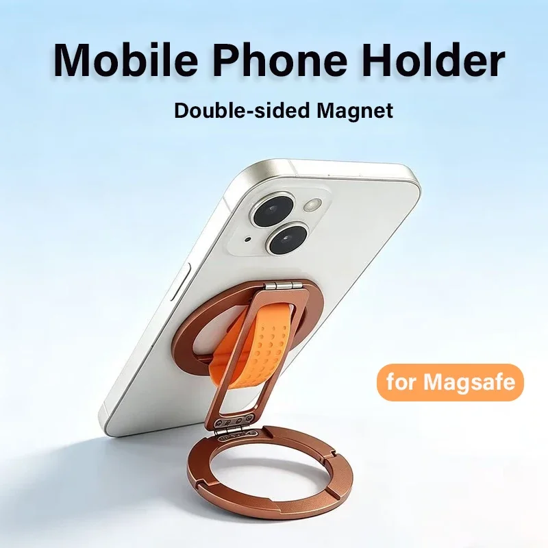 Doppelseitiger magnetischer Handyhalter Magsafe, faltbarer, tragbarer, rutschfester Silikonständer für iPhone 17 16 15 Pro Max Samsung Xiaomi – Detail 4