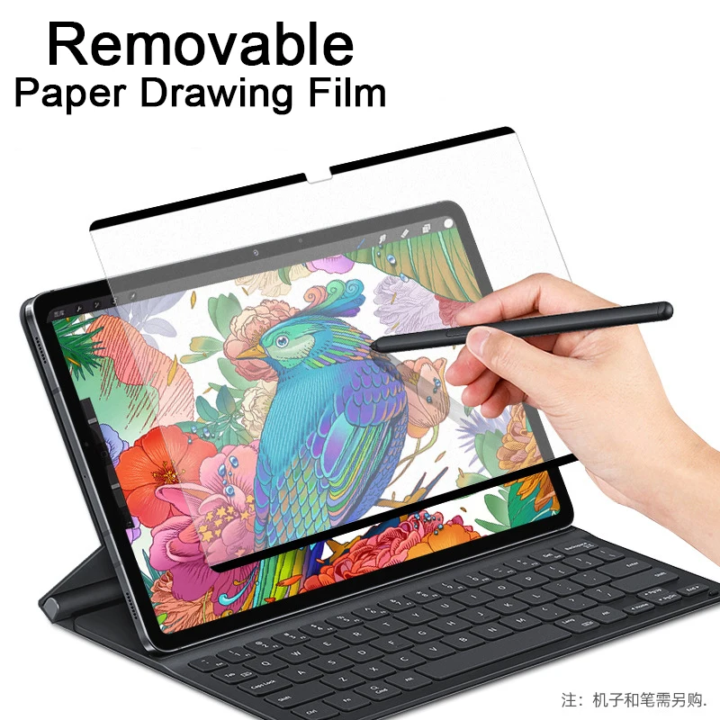 Removable Film For Samsung Galaxy Tab S6 Llite 10.4 S7/11/Plus/FE 12.4 S8 11/Plus 2022 Paper Drawing Anti-glare Screen Protector